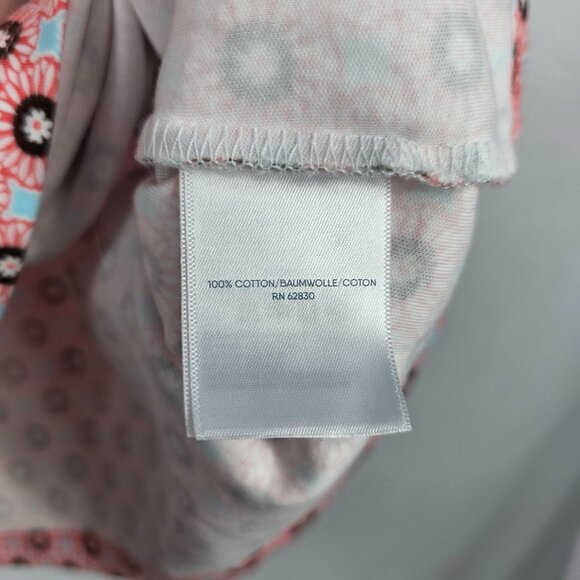 Lands' End Tank Top Women's Size Large Pink, Blue & White Geometric Print - Picture 8 of 11